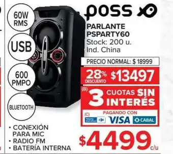 Carrefour Parlante Psparty60 Poss oferta