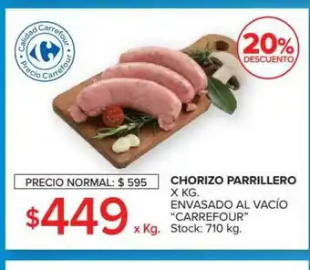 Carrefour Chorizo Parrillero Carrefour 20% Descuento oferta
