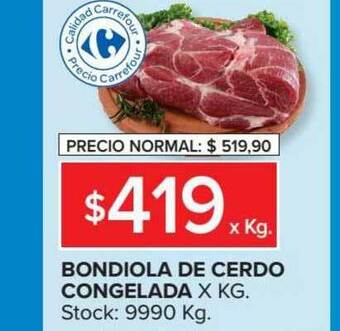 Carrefour Bondiola De Cerdo Congelada oferta