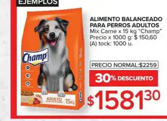 Carrefour Alimento Balanceado Para Perros Adultos 30% Descuento oferta