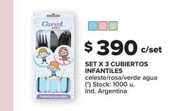 Carrefour Set X 3 Cubiertos Infantiles oferta