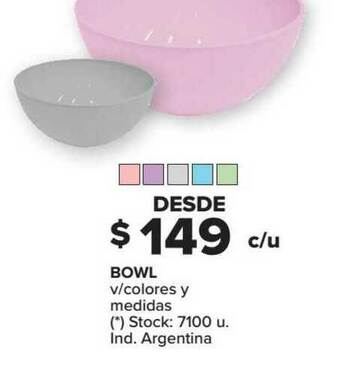 Carrefour Bowl V Colores Y Medidas oferta