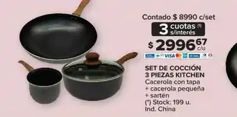 Carrefour Set De Cocción 3 Piezas Kitchen oferta