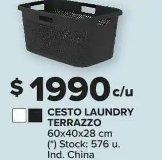 Carrefour Cesto Laundry Terrazzo oferta