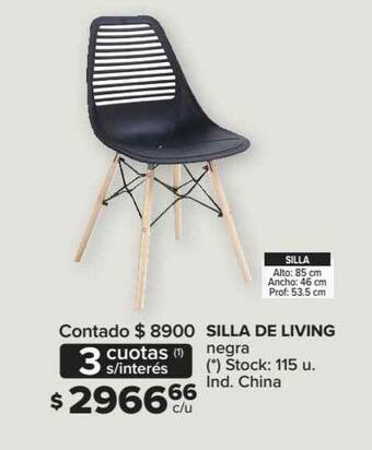 Carrefour Silla De Living Negra oferta