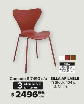 Carrefour Silla Apilable oferta
