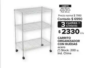 Carrefour Carrito Organizador Con Ruedas oferta