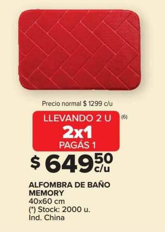 Carrefour Alfombra De Baño Memory oferta