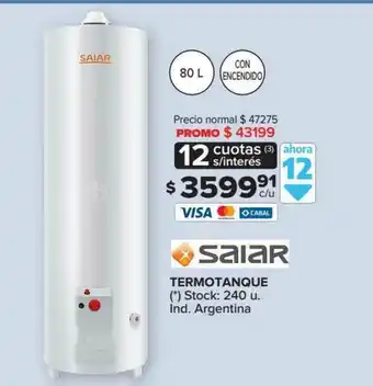 Termotanque Saiar