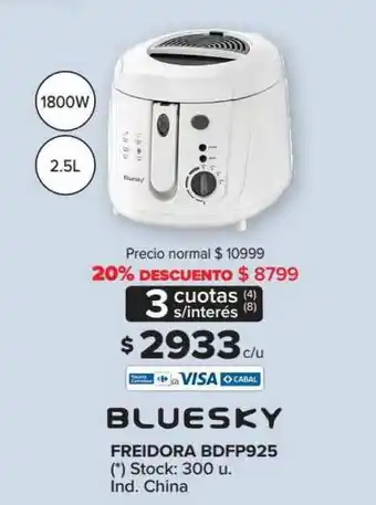 Carrefour Freidora Bdfp925 Bluesky oferta