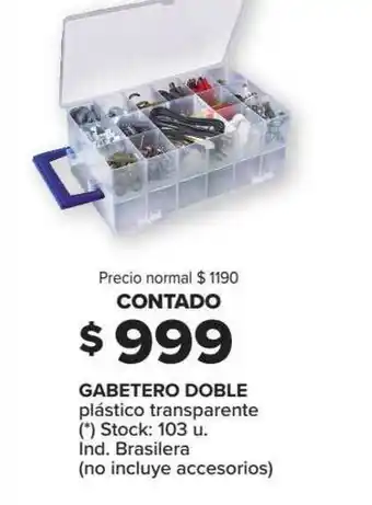 Carrefour Gabetero Doble Plástico Transparente oferta