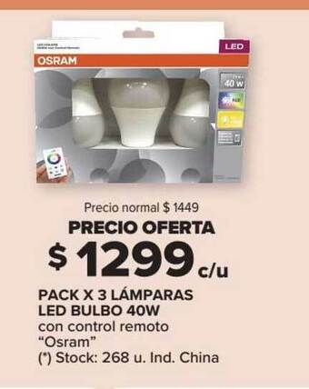 Carrefour Pack X 3 Lámparas Led Bulbo 40w oferta