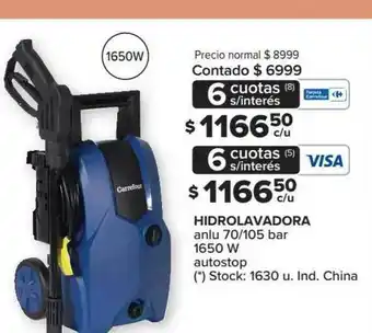 Carrefour Hidrolavadora Anlu 70 105 Bar 1650 W Autostop oferta