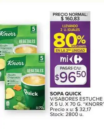 Sopa Quick V Sabores Estuche Knorr