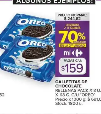 Carrefour Market Galletitas De Chocolate Rellenas Oreo oferta