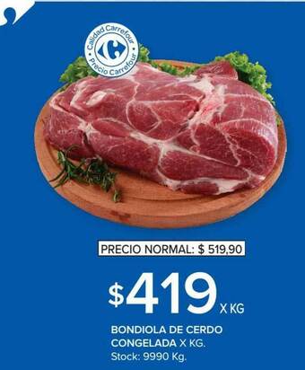 Carrefour Market Bondiola De Cerdo Congelada oferta