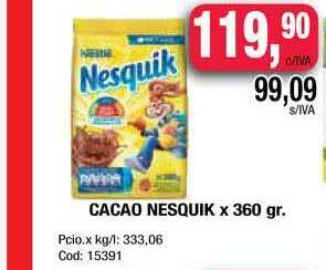 Maxiconsumo Nesquik Cacao x 360gr oferta