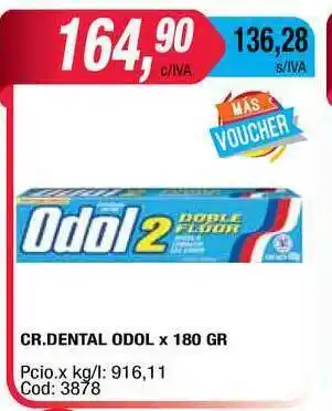 Maxiconsumo Odol Cr.dental x 180gr oferta