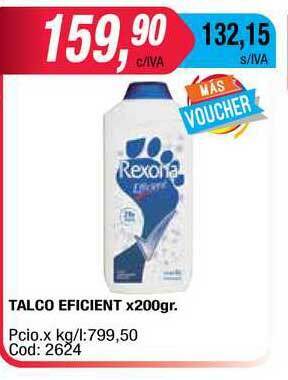 Maxiconsumo Talco Eficient x 200gr oferta