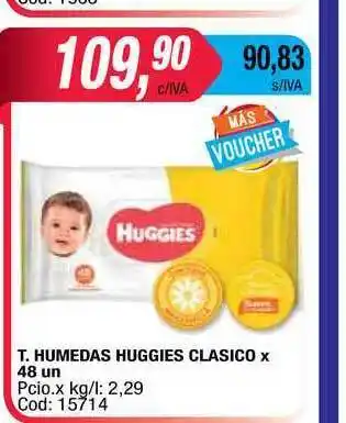 Maxiconsumo Huggies Clasico T. Humedas x 48un oferta