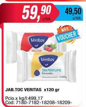 Maxiconsumo Veritas Jab. Toc x 120gr oferta