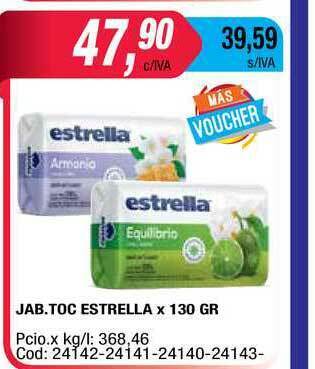 Maxiconsumo Estrella Jab. Toc x 130gr oferta
