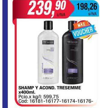 Maxiconsumo Tresemme Shamp Y Acond. x 400ml oferta