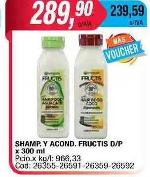 Maxiconsumo Fructis Shamp Y Acond. D P c 300ml oferta