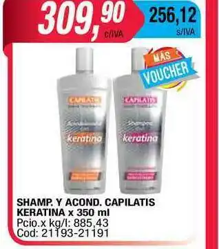 Maxiconsumo Capilatis Keratina Shamp Y Acond. x 350ml oferta