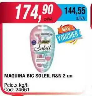 Maxiconsumo Soleil R&n Maquina Bic x 2un oferta