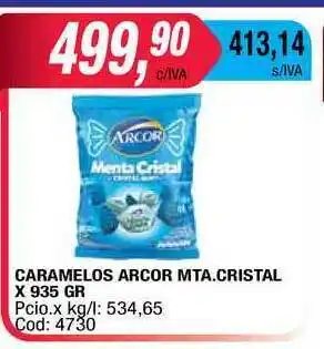 Maxiconsumo Arcor Mta.cristal Caramelos x 935gr oferta