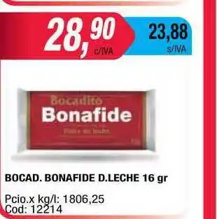Maxiconsumo Bocad. Bonafide D.leche x 16gr oferta