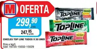 Maxiconsumo Top Line Chicles Todos x 20unid oferta