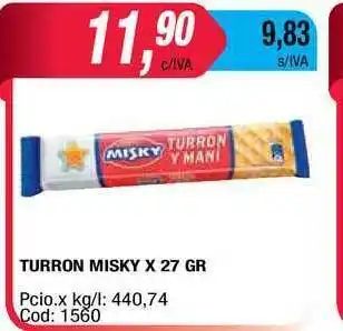 Maxiconsumo Misky Turron x 27gr oferta