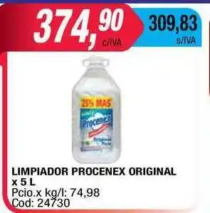 Maxiconsumo Procenex Original Limpiador x 5l oferta