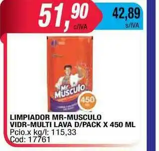 Maxiconsumo Limpiador Mr-musculo Vidr-multi Lava D Pack x 450ml oferta
