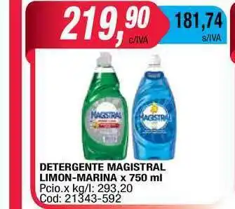 Maxiconsumo Magistral Limon-marina Detergente x 750ml oferta