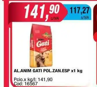 Maxiconsumo Al. Anim Gati Pol. Zan. Esp x 1kg oferta