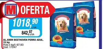 Maxiconsumo Beethoven Perro Adul. Al. Anim x 15kg oferta