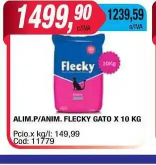 Maxiconsumo Flecky Alim. P Anim. Gato x 10kg oferta