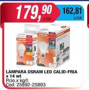Maxiconsumo Lampara Osram Led Calid-fria X 14 Wt oferta