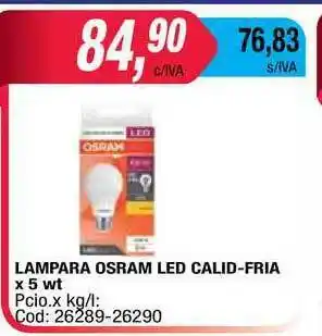 Maxiconsumo Lampara Osram Led Calid-fria X 5 Wt oferta