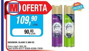 Maxiconsumo Glade Desodor. x 360cc oferta