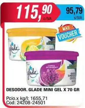 Maxiconsumo Glade Mini Gel Desodor. x 70gr oferta