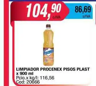 Maxiconsumo Limpiador Procenex Pisos Plast x 900ml oferta