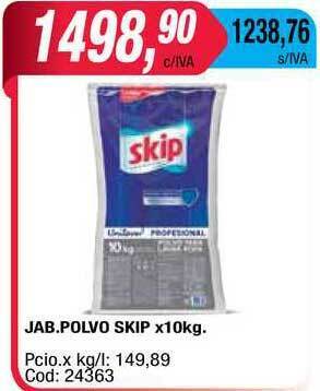 Maxiconsumo Skip Jab. Polvo x 10kg oferta