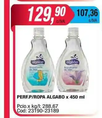 Maxiconsumo Algabo Perf. P Ropa x 450ml oferta