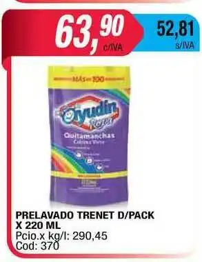 Maxiconsumo Ayudin Prelavado Trenet D Pack x 220ml oferta