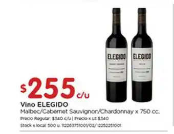 Disco Elegido Vino x 750cc oferta