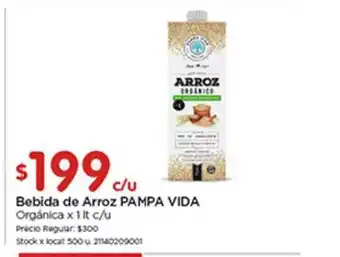 Disco Pampa Vida Bebida De Arroz x 1lt oferta